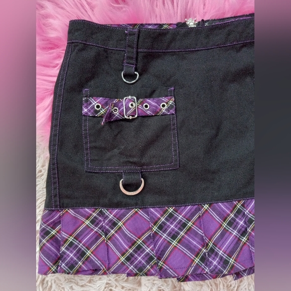 Tripp NYC vintage mall goth early 2000s radass purple & black skirt! SOLD - Picture 2 of 12